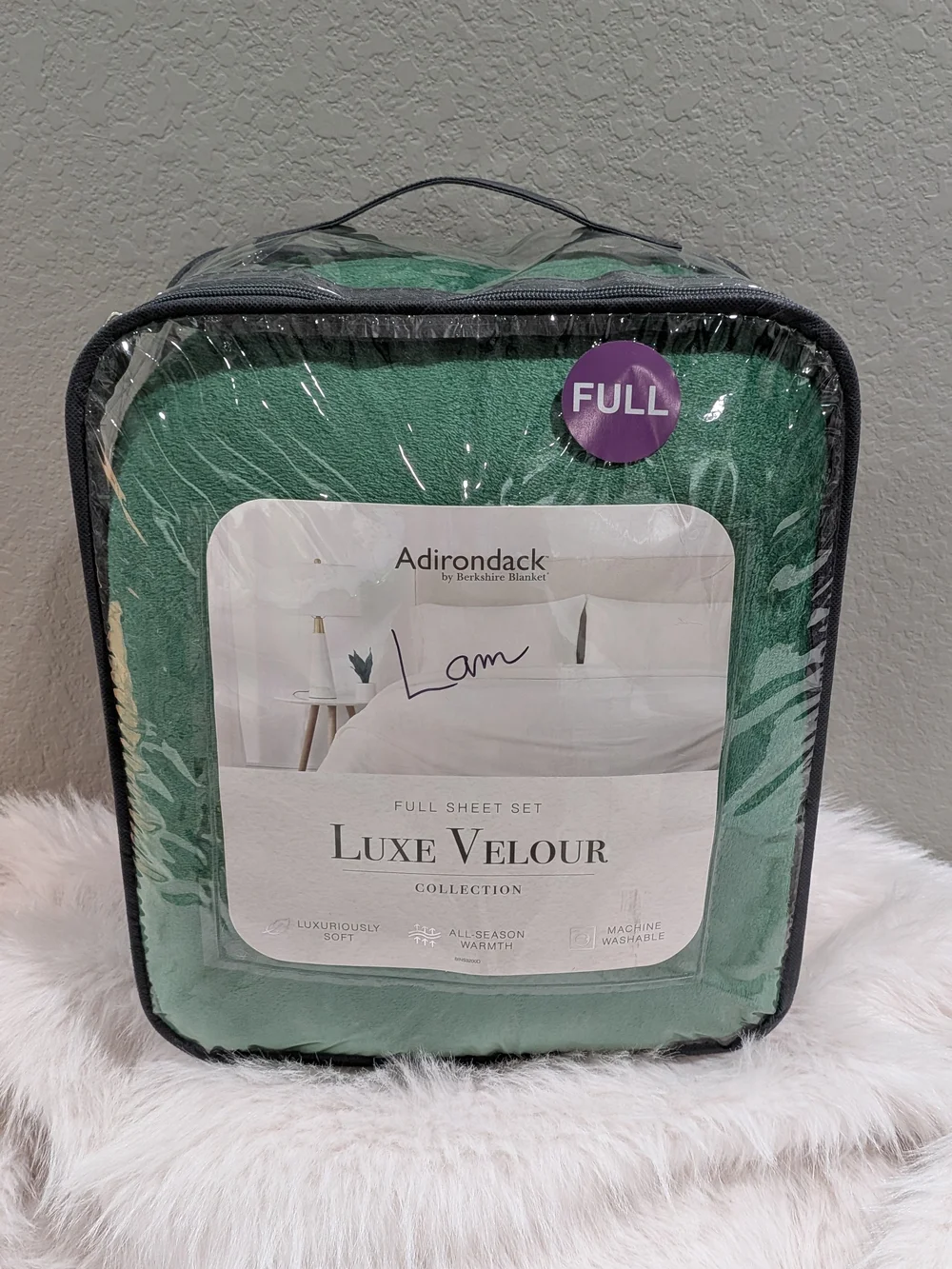 Adirondack Luxe Velour Full Sheet Set - Emerald Green‎